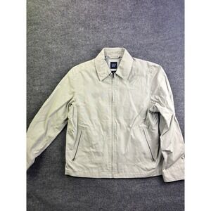 Gap Harrington Jacket Mens Size M Gray Full Zip Lightweight Casual Coat